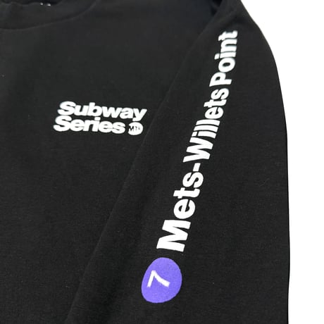 "SubwaySeries"6.5oz HeavyWeight L/S Tee Blk