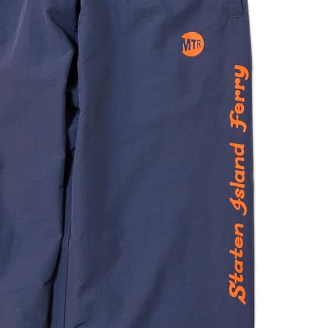 "StatenIslandFerry" Cottonlike NYLON PANTS  NAVY
