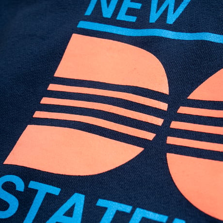 "STATEN ISLAND FERRY CREW TYPE" 10oz COTTON HOODIE NAVY