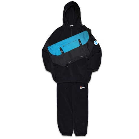 "MTR BASIC" NYLON ANNORAK PARKA BLACK
