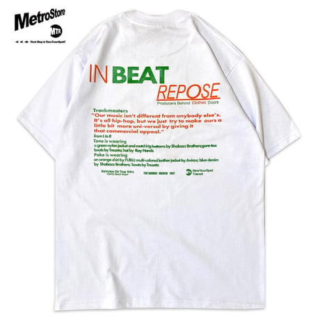 "THE TRACKMASTERS" 6.5oz HEAVY WEIGHT PROCLUB Tee White