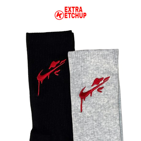 EXTRA KETCHUP "CRIMEZ" RETRO LOGO SWEAT SHORTS GRAY