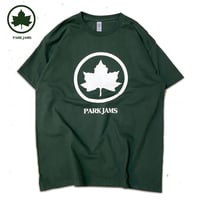 "PARK JAMS" 6oz US COTTON Tee ForestGreen