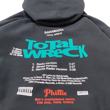 "Phillie VINYL" HeavyWeightHoodie Black