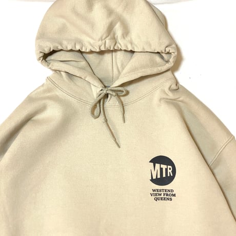 "ViewFromQueens" 8oz HOODIE SAND
