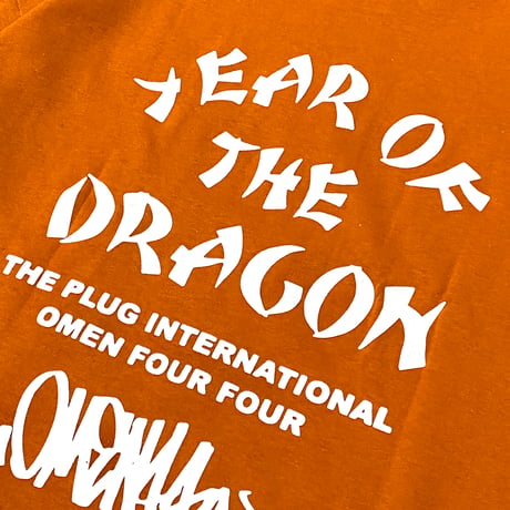 "PLUG INTERNATIONAL" US COTTON 6oz S/S Tee　TexasOrange