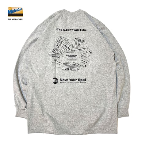 "The MetroCard" 6.5oz HeavyWeight L/S Tee Grey