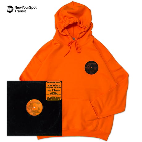 "BedroomWizard" 8oz Hoodie pt2  蛍光Orange