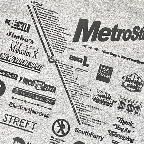 "Lexington Av Local" 6.5oz HeavyWeight L/S Tee Gray