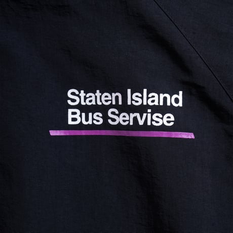 "STATEN ISLAND BUS MAP" NYLON TRACK JKT  BLACK