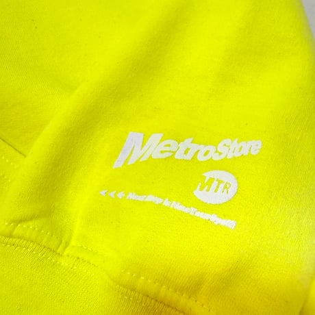 "MTR" 8oz Cotton Hoodie　SafetyGreen