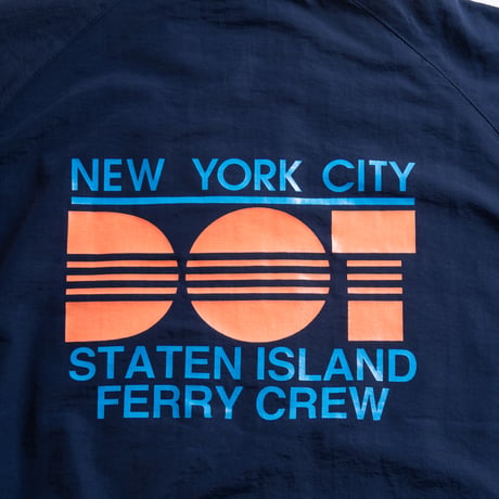 "STATEN ISLAND FERRY CREW TYPE" NYLON TRACK JKT  NAVY
