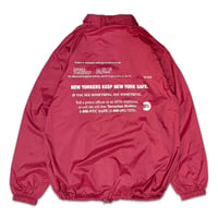 "MetroCard Farewell" NYLON COACH JKT  BURGANDY