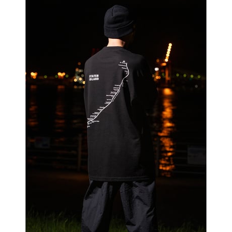 "STATEN ISLAND SUBWAY MAP Pt1" 7.5 oz Max Heavyweight S/S Tee White
