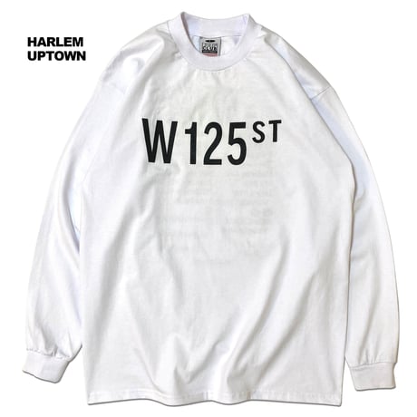 "HARLEM" 6.5oz HeavyWeight L/S Tee  White
