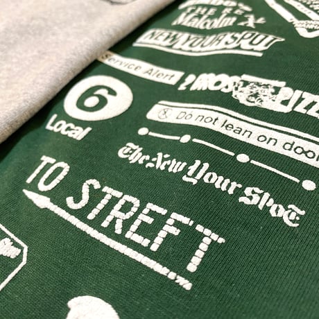 "Lexington Av Local" 6.5oz HeavyWeight L/S Tee Green