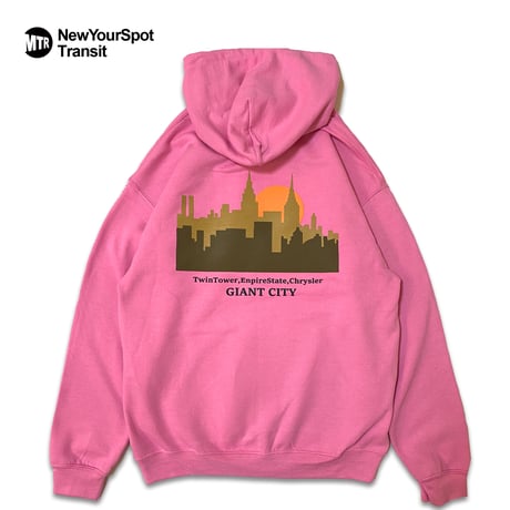 "ViewFromQueens" 8oz HOODIE PINK