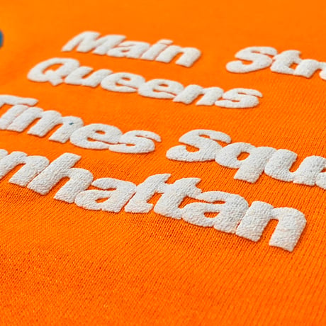 "The 7Train NY Mets" 6oz US COTTON L/S Tee Orange