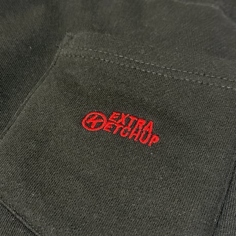 EXTRA KETCHUP "CRIMEZ" RETRO LOGO SWEAT SHORTS BLACK