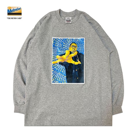 "The MetroCard" 6.5oz HeavyWeight L/S Tee Grey
