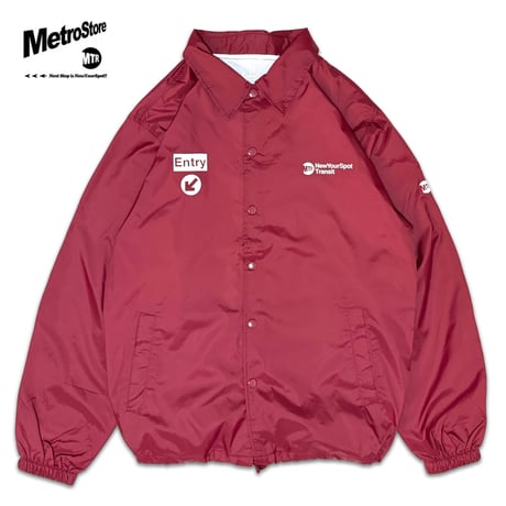 "MetroCard Farewell" NYLON COACH JKT  BURGANDY