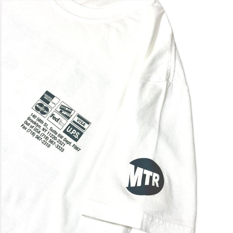 "UPSTAIR RECORDS" Garment Dyed 6.1 oz S/S Tee White