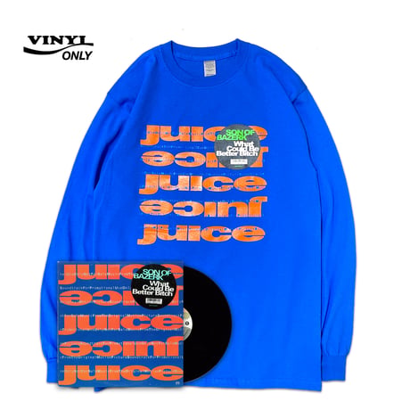 "Juice"  6oz  US Cotton L/S Tee Blue