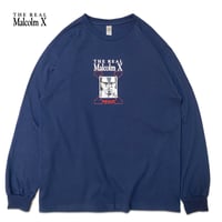 "Real Malcolm X" US COTTON 6oz  L/S Tee NAVY