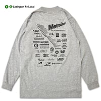 "Lexington Av Local" 6.5oz HeavyWeight L/S Tee Gray