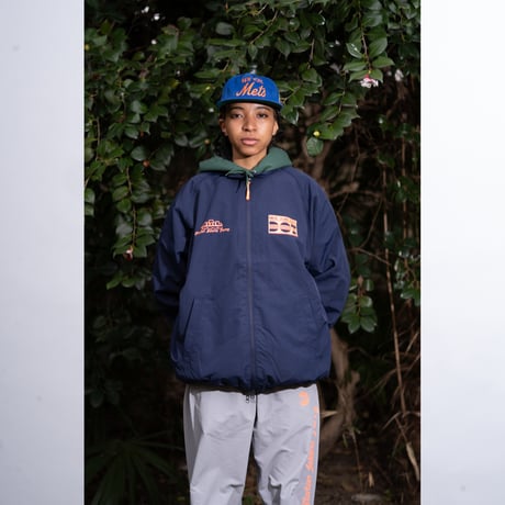 "STATEN ISLAND FERRY CREW TYPE" NYLON TRACK JKT  NAVY