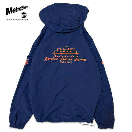 "StatenIslandFerry" NYLON ANNORAK PARKA NAVY