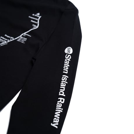 "STATEN ISLAND SUBWAY MAP Pt1" 7.5 oz Max Heavyweight L/S Tee Black