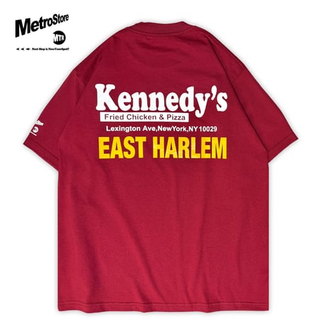 "KENNEDY FRIED CHICKEN"6.5oz HeavyWeight Tee Burgundy
