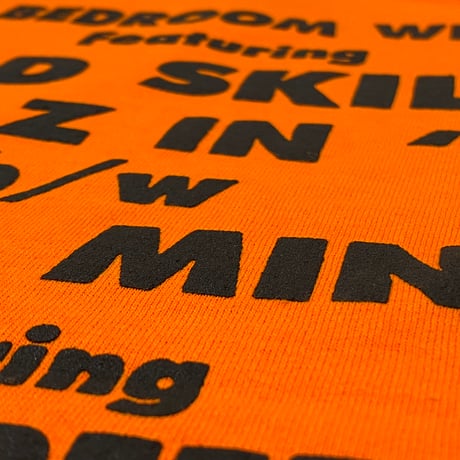 "BedroomWizard" US COTTON 6oz S/S Tee 蛍光Orange