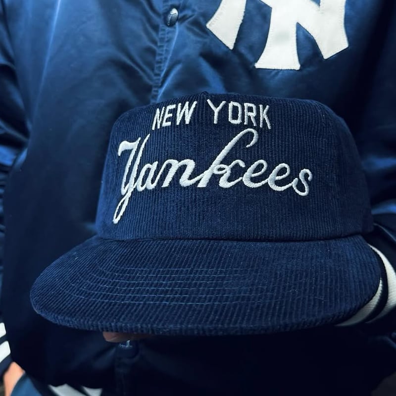 新品 Uncle Jay's Vintage ヤンキース ネイビー キャップ Uncle Jay's Vintage New York Yankees Pinstripe Cap - Navy - RAWDRIP