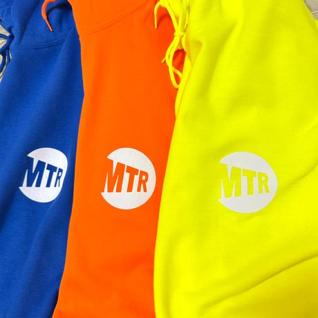 "MTR" 8oz Cotton Hoodie　SafetyGreen