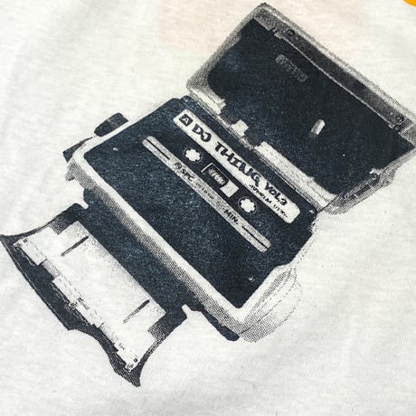 "SOUTHPAWCHOP DJ THING MIXCD SET" 6oz US COTTON L/S Tee White