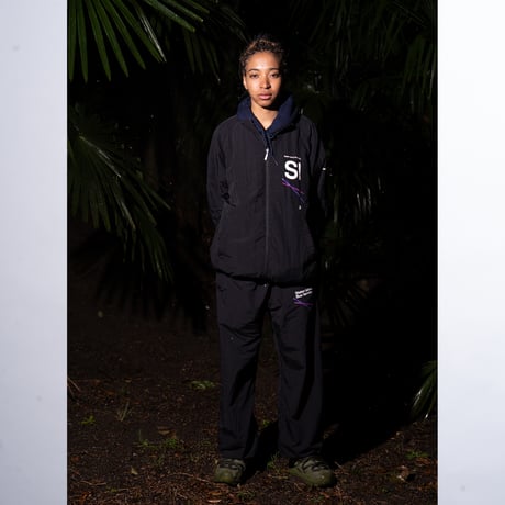 "STATEN ISLAND BUS MAP" NYLON TRACK JKT  BLACK