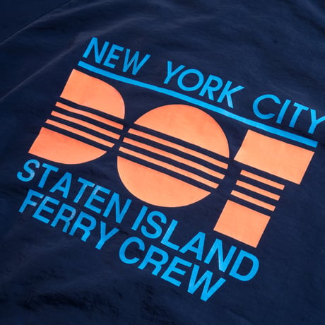 "STATEN ISLAND FERRY CREW TYPE" NYLON TRACK JKT  NAVY