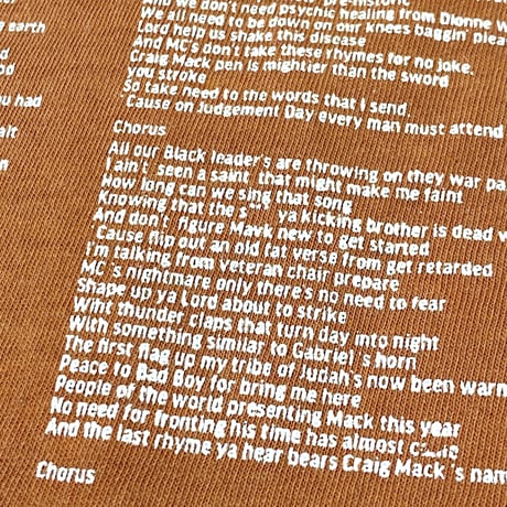 “CraigMack US ORIGINAL VINYL” Tee  YAM