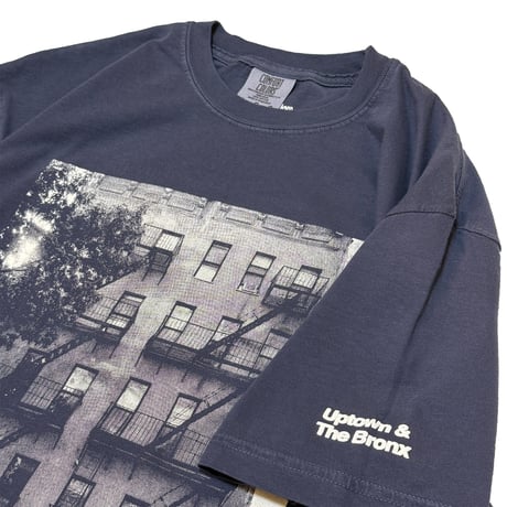 "EAST HARLEM pt2" GarmentDyed 6.1oz Tee Navy