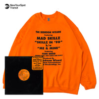 "BedroomWizard" 8oz Sweat 蛍光Orange