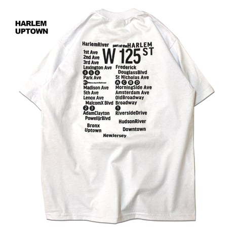 "HARLEM"Tee 6.5oz HeavyWeight White