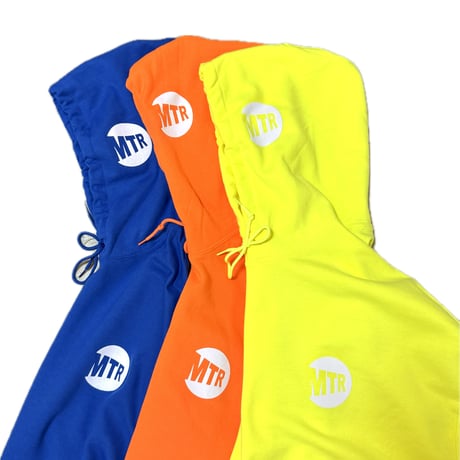 "MTR" 8oz Cotton Hoodie　SafetyGreen