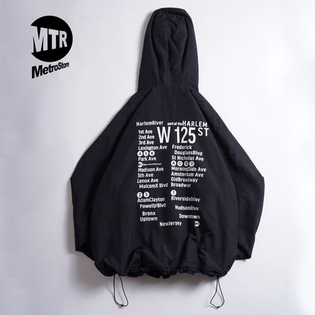 "THE HARLEM" Reversivle NYLON FREECE JKT BLACK