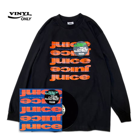 "Juice"  6.5oz HeavyWeight L/S Tee Black