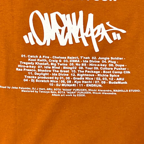 "PLUG INTERNATIONAL" US COTTON 6oz S/S Tee　TexasOrange