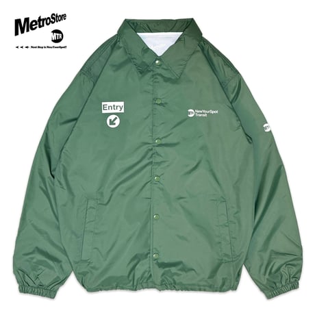 "MetroCard Farewell" NYLON COACH JKT  GREEN