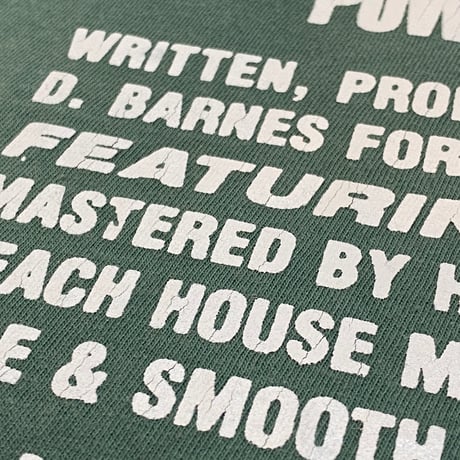 ”CassetteTape＆Crack”  GarmentDye 6.1oz Tee LightGreen