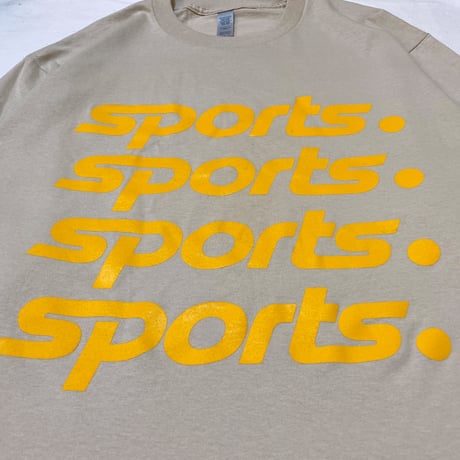 "The SPORTS pt2" 6oz US COTTON L/S Tee SAND